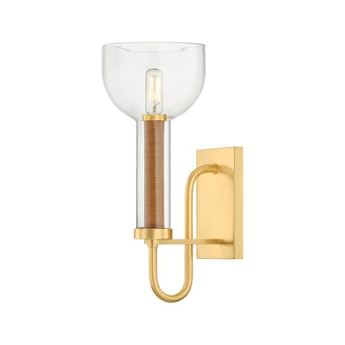 Aged Brass Wall Sconce from the Narrowsburg Collection
