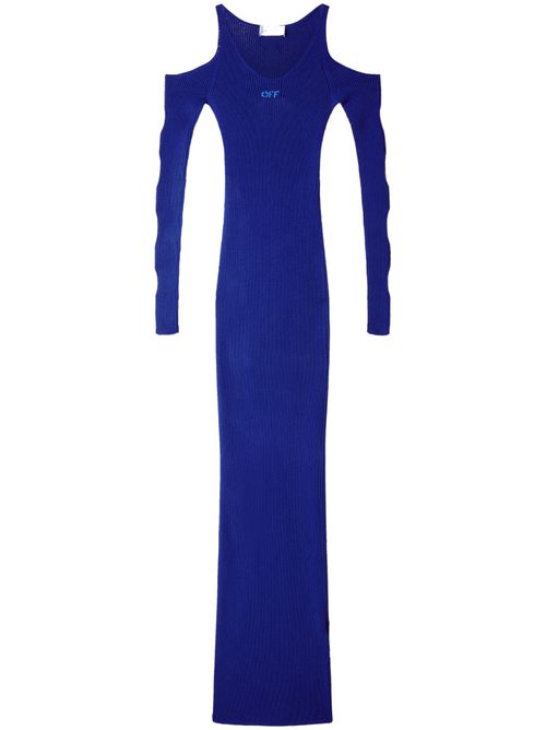 Ribbed cut-out dress - Blue
