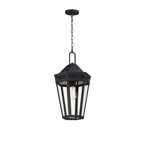Black One Light Outdoor Pendant from the Oxford Collection