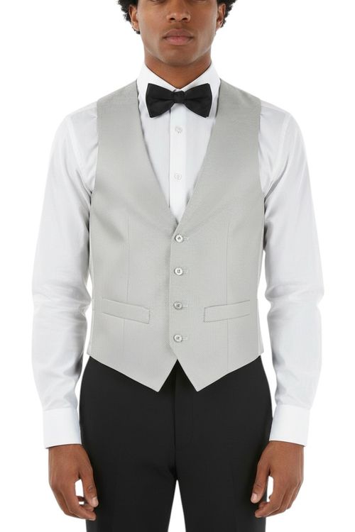 Grey V Neck Waistcoat