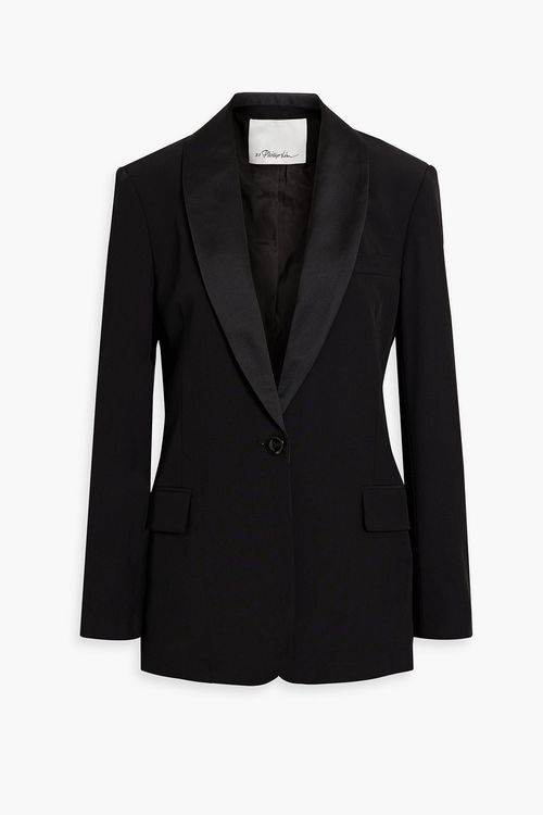 Wool-blend blazer - Black - US 2