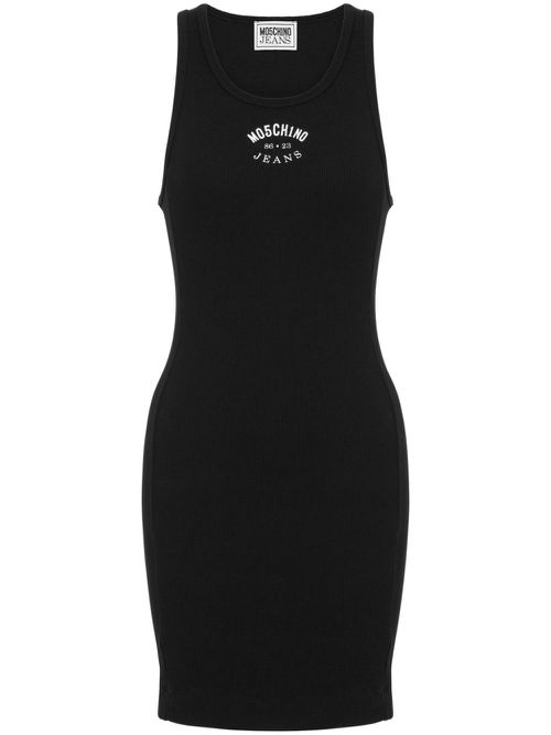Ribbed mini dress - Black