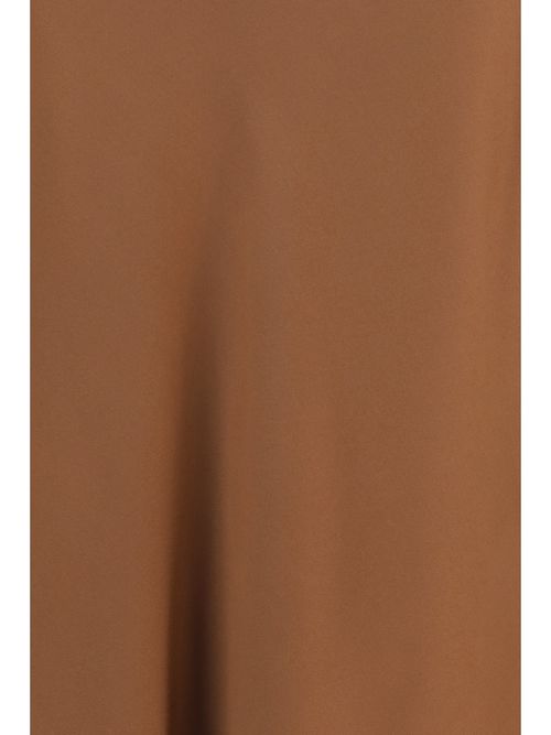 Acetate Midi Skirt — Tan