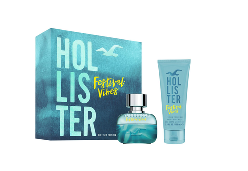 Festival Vibes Set Hollister: Festival Vibes 1 shower gel and shampoo 100 ml + Festival Vibes eau de toilette for men