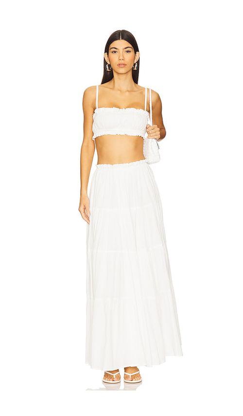 MORE TO COME Mora Maxi Skirt Set in White. - L also in