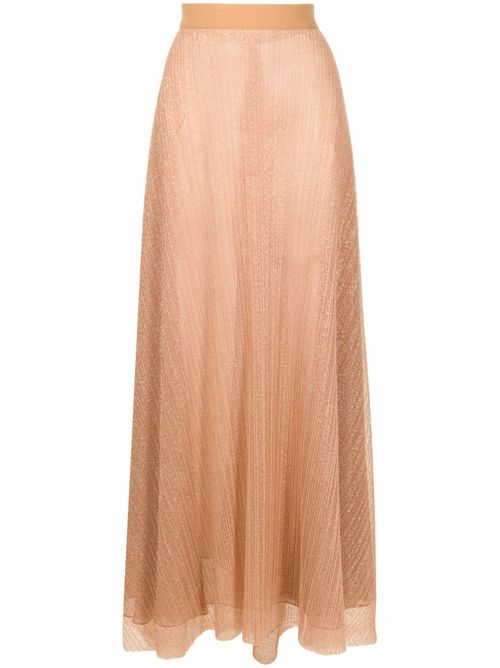 Mariah lurex maxi skirt - Brown