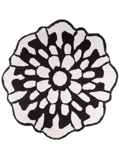 Otil flower bath mat - White