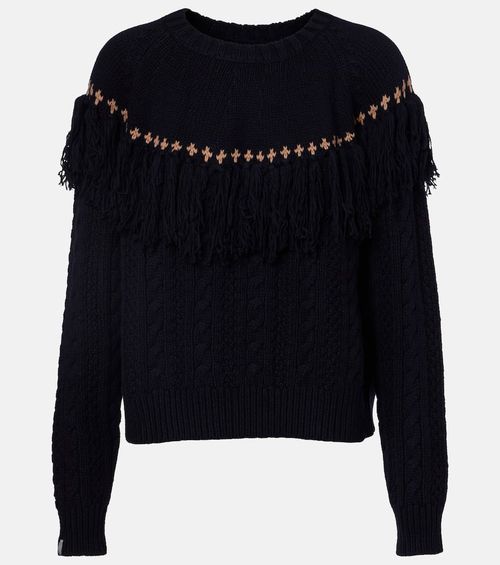 Clara fringed wool and cotton sweater