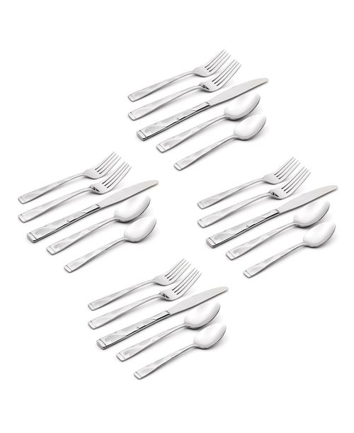 Tuscany Everyday Flatware Set, 20 Piece - Metallic and Stainless