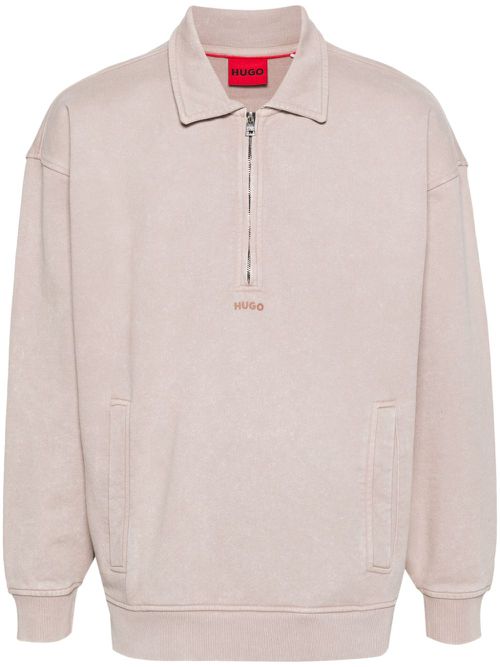 Logo-rubberised cotton sweatshirt - Neutrals