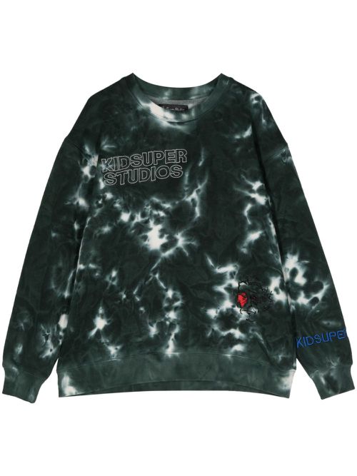 Dyed Super embroidered swearshirt - Green