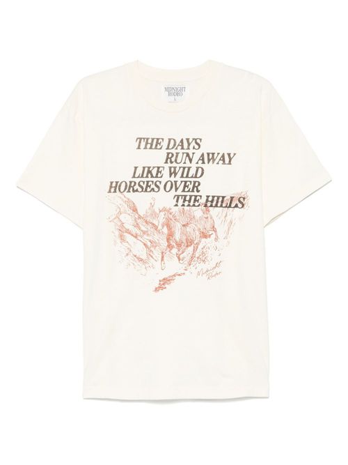 Graphic-print t-shirt - Neutrals