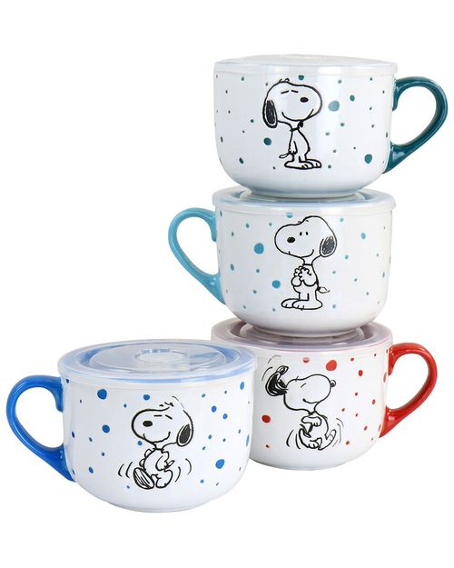 Freckled Joy 4pc Soup Cup & Lid Set