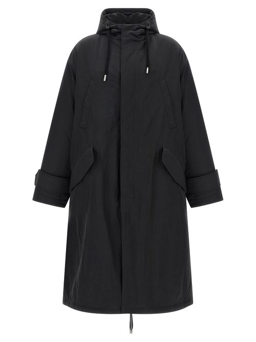 Long Parka Puffer Jackets Gray