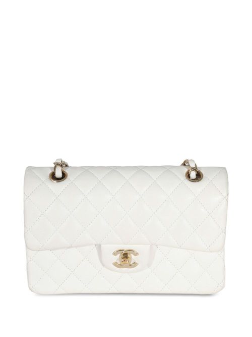 Small Double Flap shoulder bag - White