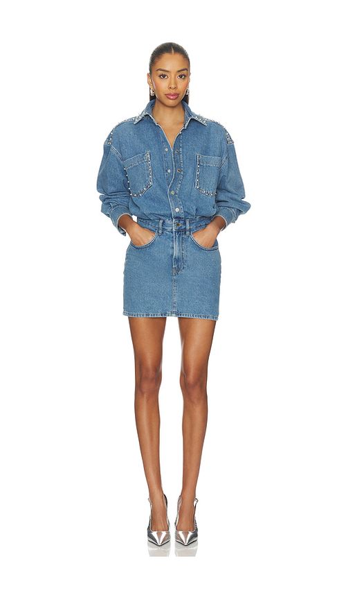 Essentiel Antwerp Ilene Denim Dress in Black Iris. 38 also , 34