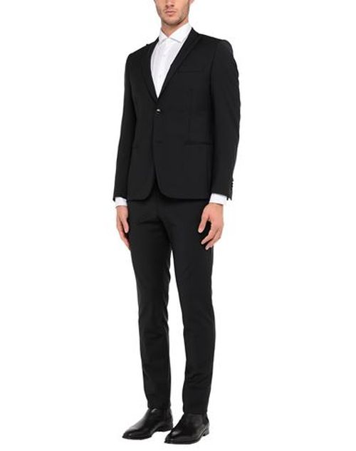 Man Suit Black Size 44 Wool, Polyester, Elastane