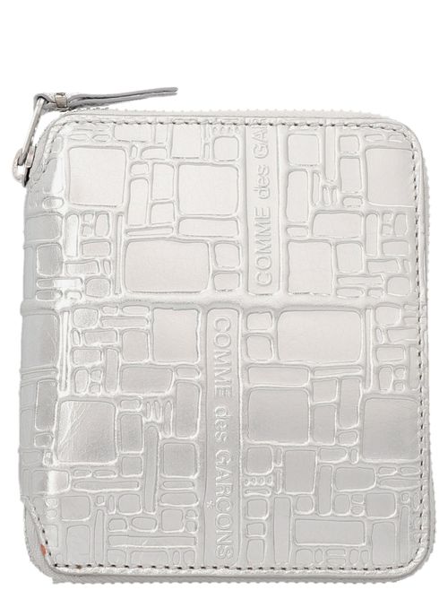 Comme Des Garçons Wallet 남성 -Embossed Logotype Portafogli Silver-Uomo SA2100EGSILVER