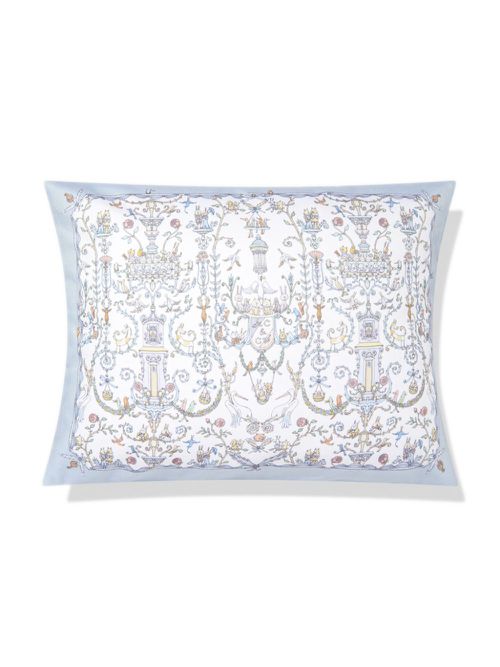 X Caitlin Wilson toile de Jouy-print pillow - Blue
