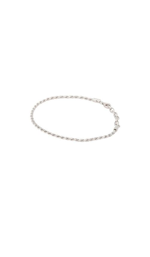 Serge de Nimes Rope Bracelet in Metallic Silver