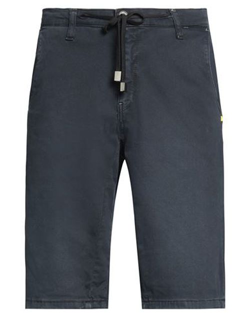 Man Shorts & Bermuda Shorts Navy Size 26 Cotton, Elastane