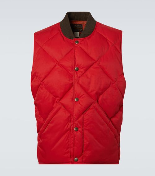 Quilted twill vest