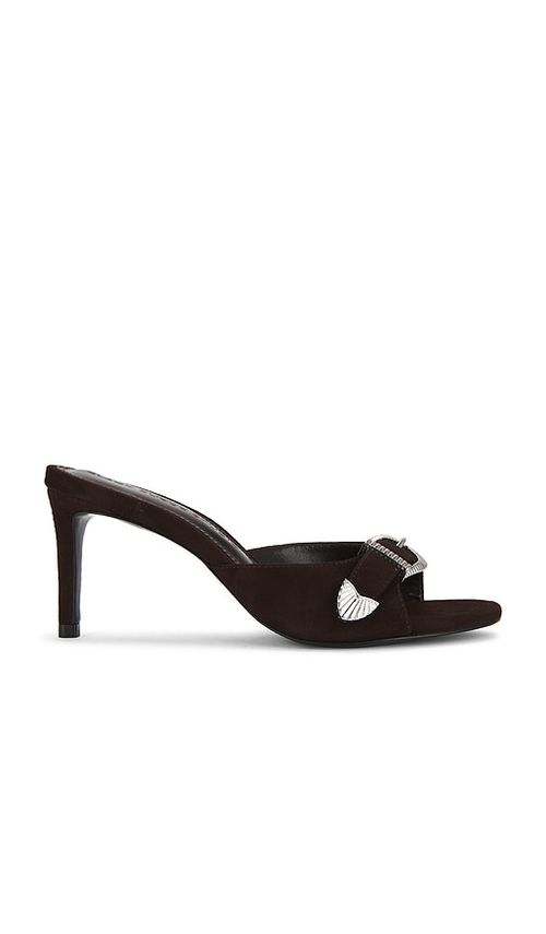 BLACK SUEDE STUDIO Elena 70 Mule in Chocolate. - 36.5 also , 38, 39, 39.5, 40, 41, 38.5