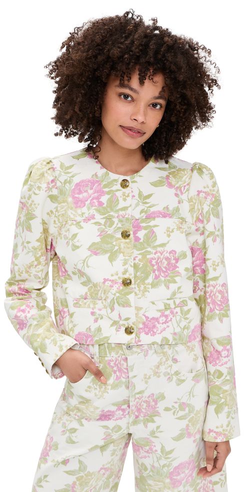 Anita Puff Sleeve Jacket English Rose
