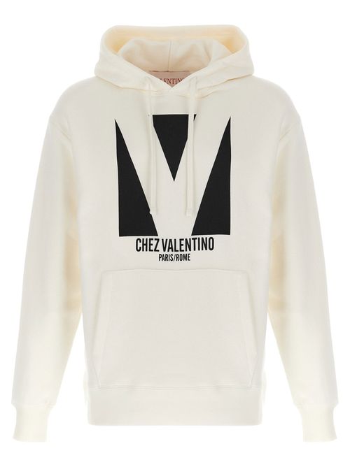 Logo-Print Brushed Cotton Hoodie — Cream