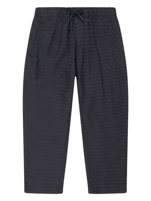 Logo-print pattern trousers - Blue
