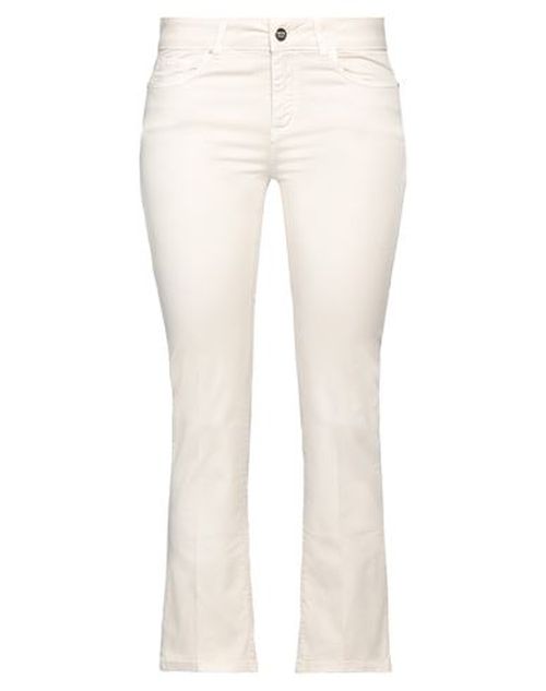 Woman Pants Beige Size 26 Cotton, Elastane