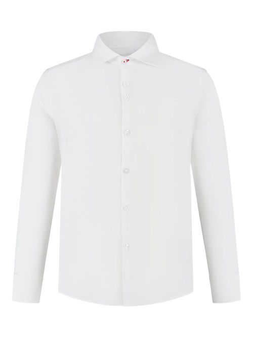 Long-sleeves button-fastening shirt - White