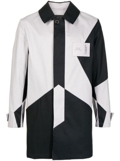 X Mackintosh geometric panelled jacket