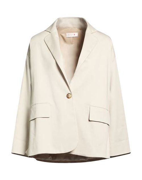 Woman Blazer Beige Size 6 Cotton, Elastane