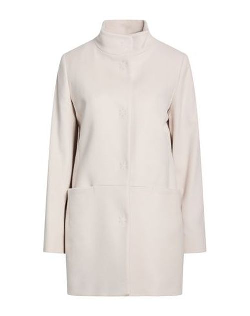 Icons Woman Coat Beige Size 12 Wool, Polyamide, Cashmere