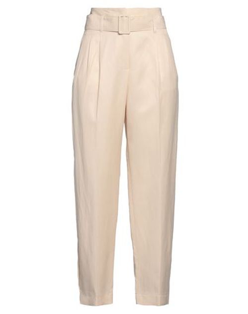 Woman Pants Cream Size 4 Viscose, Linen