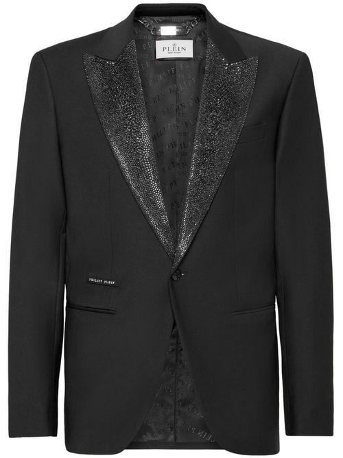 Rhinestone-embellished blazer - Black