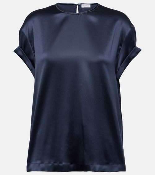 Silk-blend T-shirt
