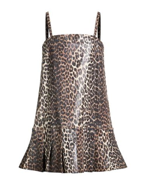 Woman Mini dress Beige Size 6 Cotton, Elastane