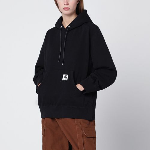 Black cotton hoodie