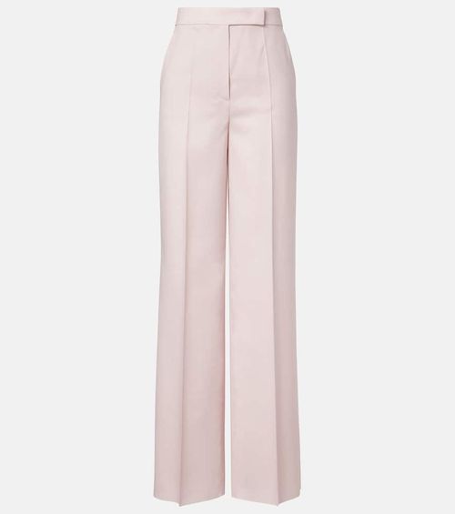 Girone wool, mohair, and silk wide-leg pants
