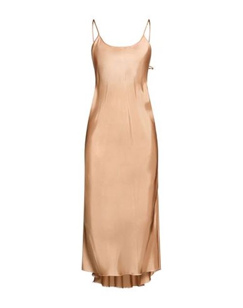 Woman Midi dress Camel Size 2 Viscose