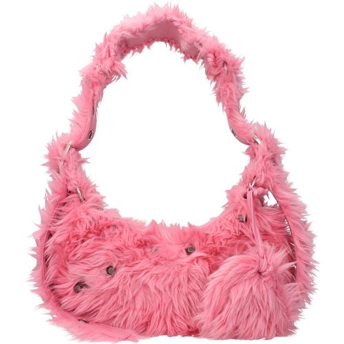 Balenciaga Shoulder Bags Le Cagole Women Eco Fur Pink