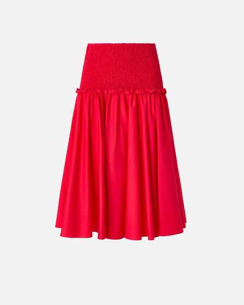 Midi skirt with elasticated band - L