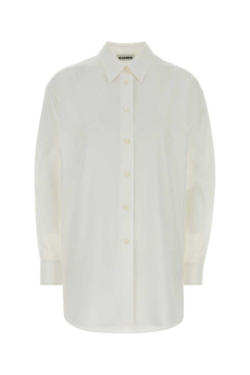 Cotton Button-Down Shirt — White