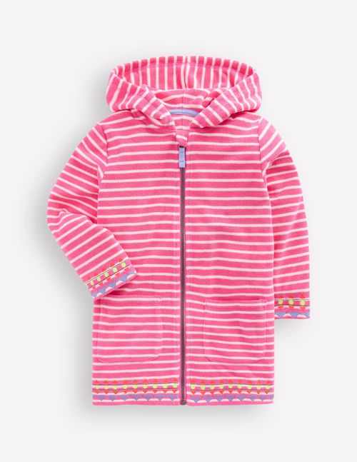 Girls Romie Towelling Zip Throw-On in Pink | Size 2-3 Years
