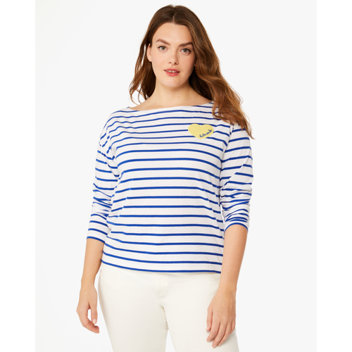 Kate Spade Womens Harbor Stripe Tee - White - Size Small