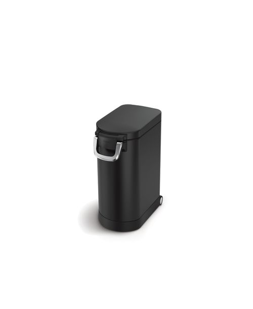 Medium Pet Food Can, Matte Black Steel - Matte Black