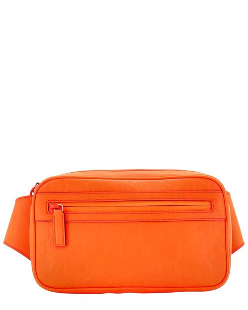 Orange Gg Rubber Front Zip Belt Bag (Authentic Pre-Loved)