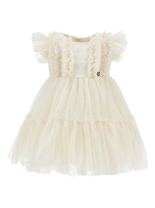 Ruffled dress - White